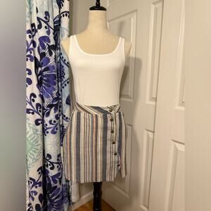 Dry Goods Fashion on Earth Striped Y2K Style Mini Skirt Size M Medium